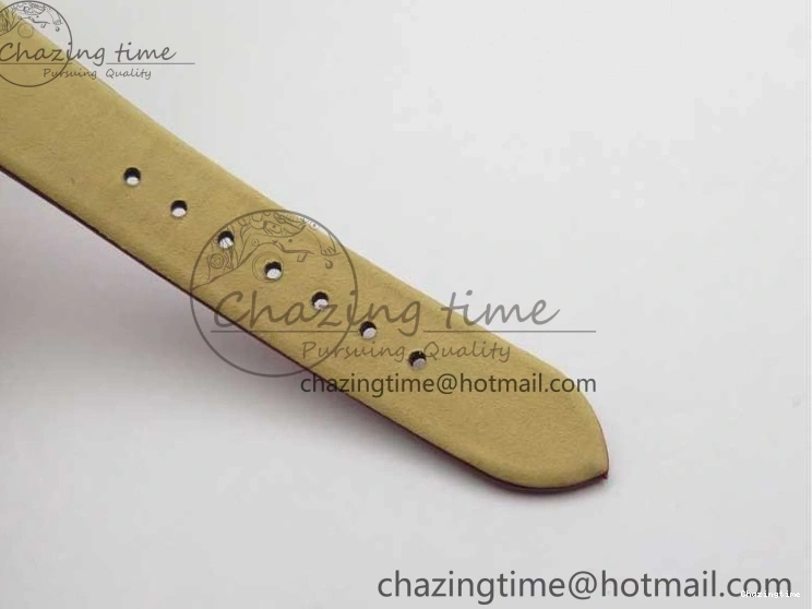 0402 Ladies’ De Ville Trésor Diamond SS 3AF 1:1 Best Edition White Dial On Red Leather Strap Swiss Quartz Snug 7885